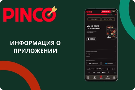 Информация о приложении Пинко казино