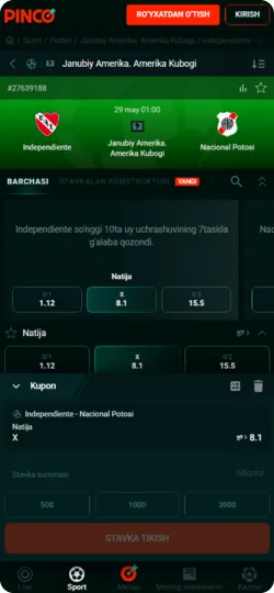 Pinco tikish