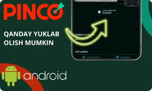 sportga tikish uchun Pinco ilovasini yuklab olish
