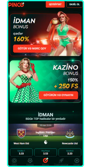 İdman mərcləri Pinco