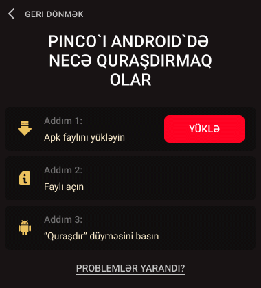 Pinco Casino APK Faylını necə yükləmək olar