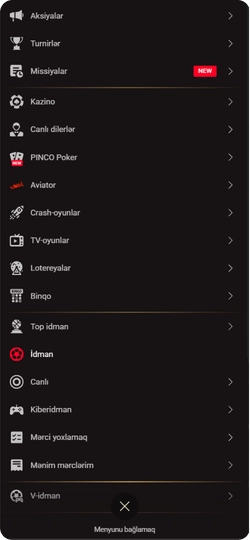 Pinco Kazino APK endir