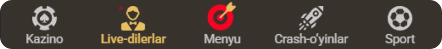 Pinco kazino onlayn ilovasi interfeysi